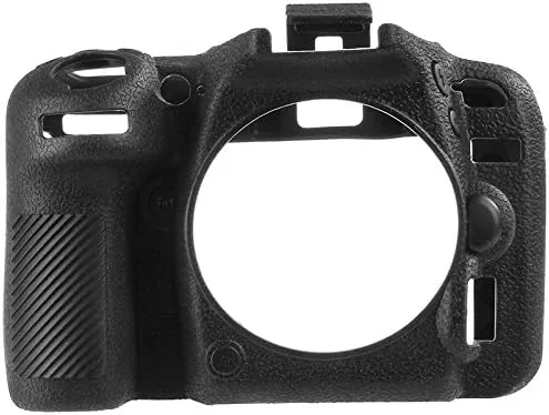 Camera Case for Nikon D7500 - Silicone Protective DSLR Skin Cover, Detachable Cage, Shockproof, Dustproof (Black)