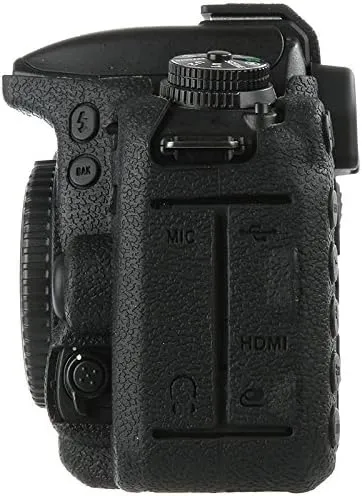 Camera Case for Nikon D7500 - Silicone Protective DSLR Skin Cover, Detachable Cage, Shockproof, Dustproof (Black)