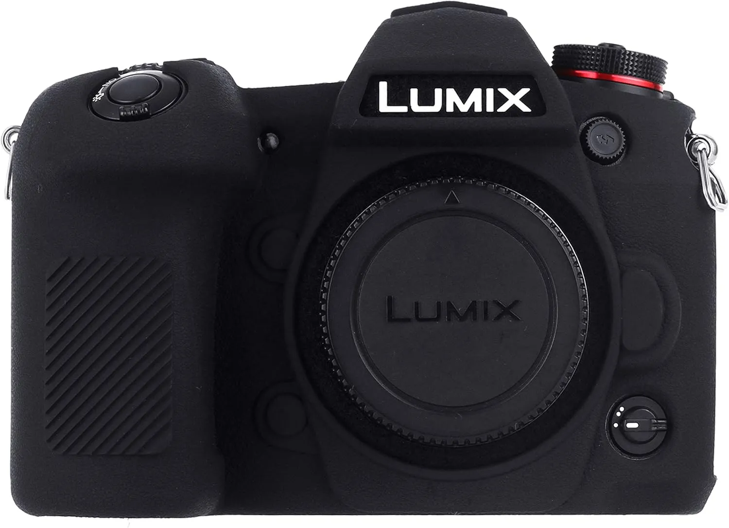 Camera Case for Panasonic LUMIX G9 - Protective Silicone DSLR Skin Cover, Detachable Cage, Shockproof, Dustproof (Black)