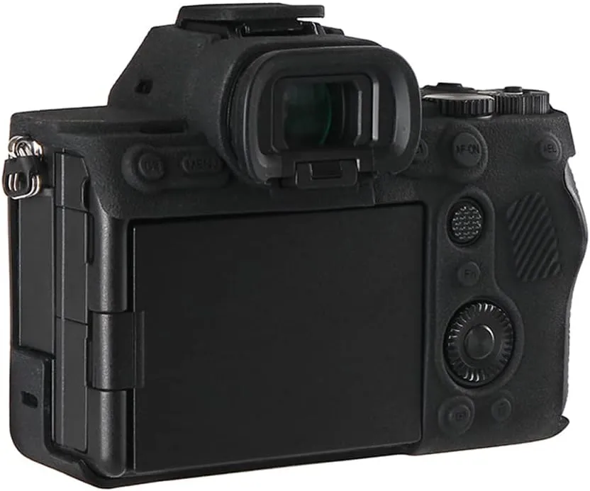 Camera Case for Sony A7RV A7R5- Protective Silicone DSLR Skin Cover, Detachable Cage, Shockproof, Dustproof (Black)