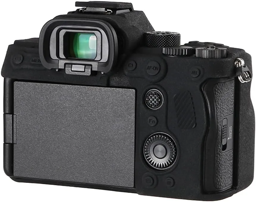 Camera Case for Sony A7RV A7R5- Protective Silicone DSLR Skin Cover, Detachable Cage, Shockproof, Dustproof (Black)