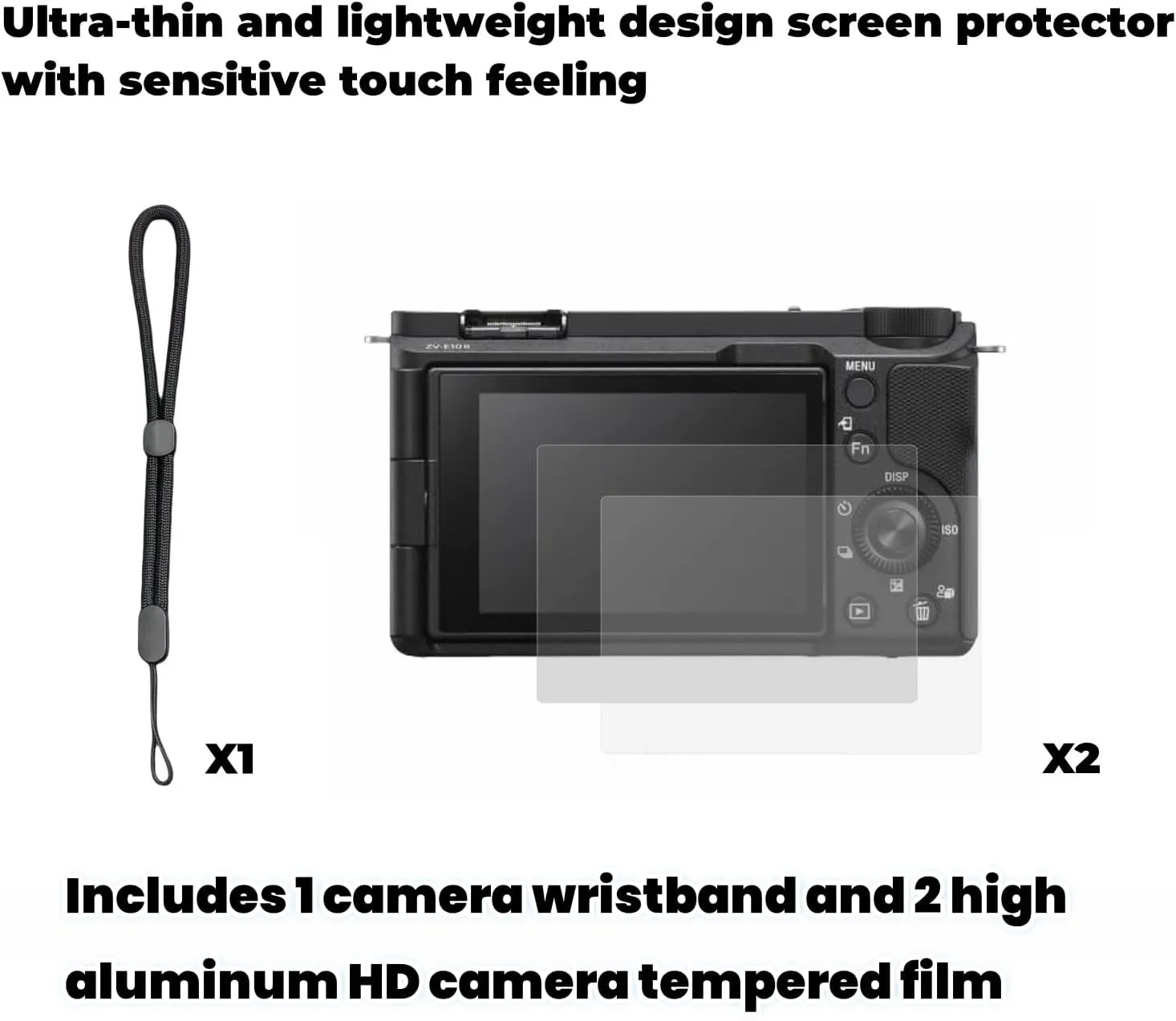Camera Case for Sony ZV-E10 II/ZV-E10M2 Digital Camera,ZV-E10 II Soft Silicone Protective Bag,Anti-Scratch Slim Fit Soft Sleeve with ZV-E10 II Screen Protector and Strap Wrist. (White)