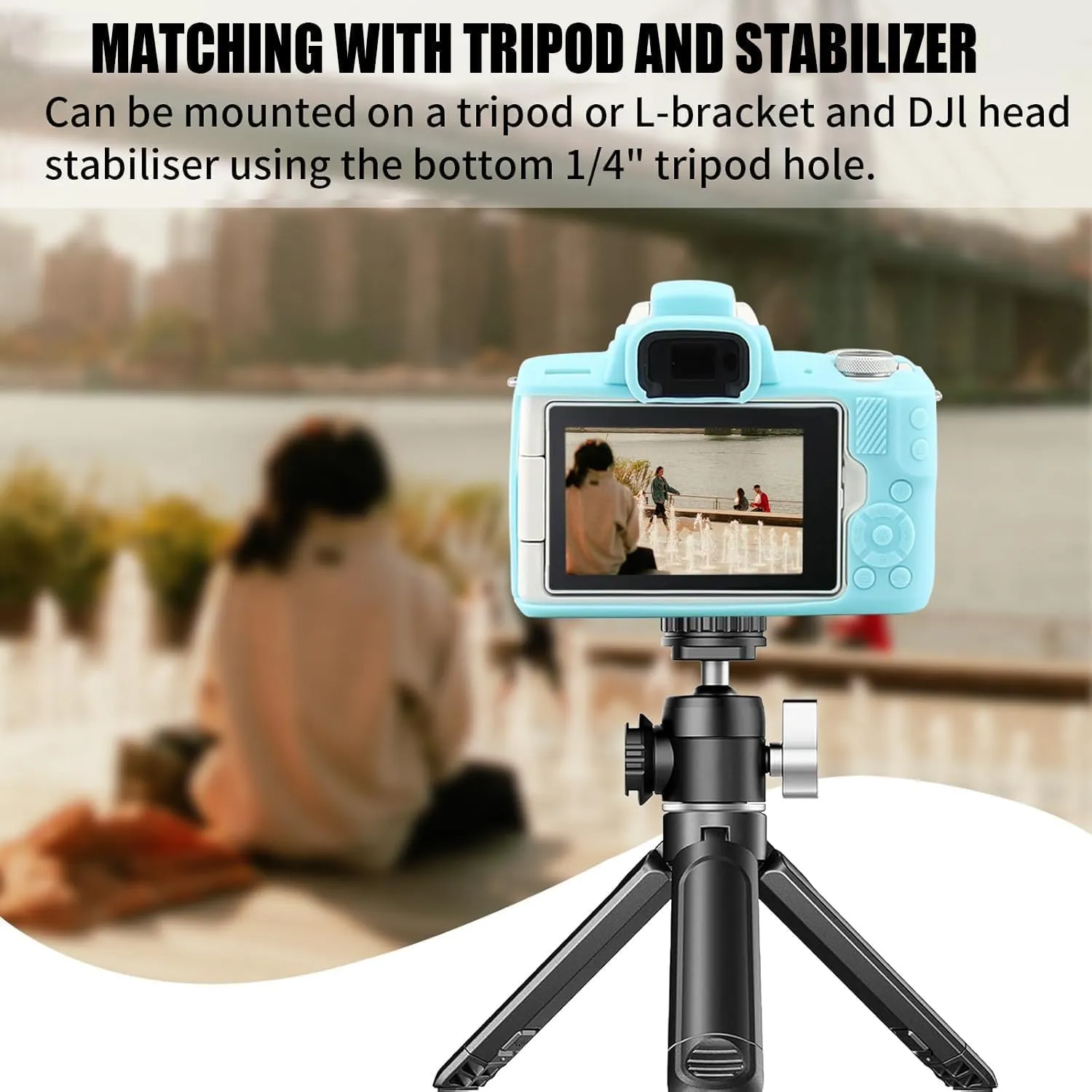 Camera case is Compatible with Canon EOS M50/M50 Mark II Digital Camera, Scratch-Resistant Soft Silicone case, Body Skin Protection Cover (Blue)
