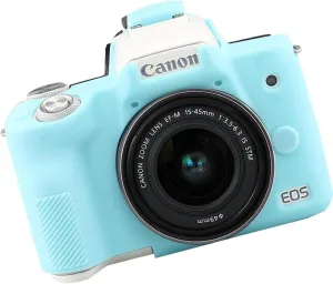 Camera case is Compatible with Canon EOS M50/M50 Mark II Digital Camera, Scratch-Resistant Soft Silicone case, Body Skin Protection Cover (Blue)