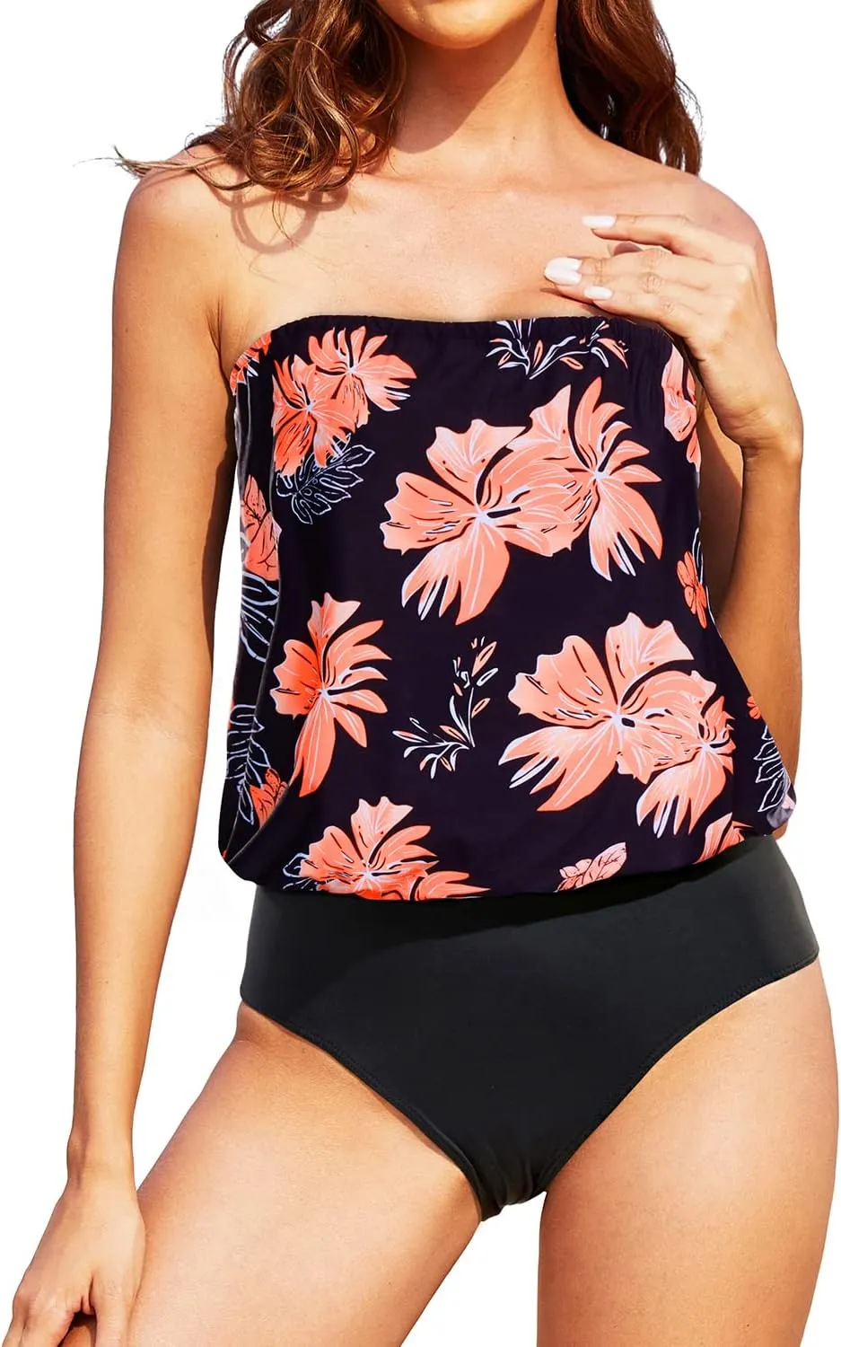 Daci Womens Front Cross One Piece Swimsuits Keyhole Tummy Control Ruched Bathing Suits Swimwear