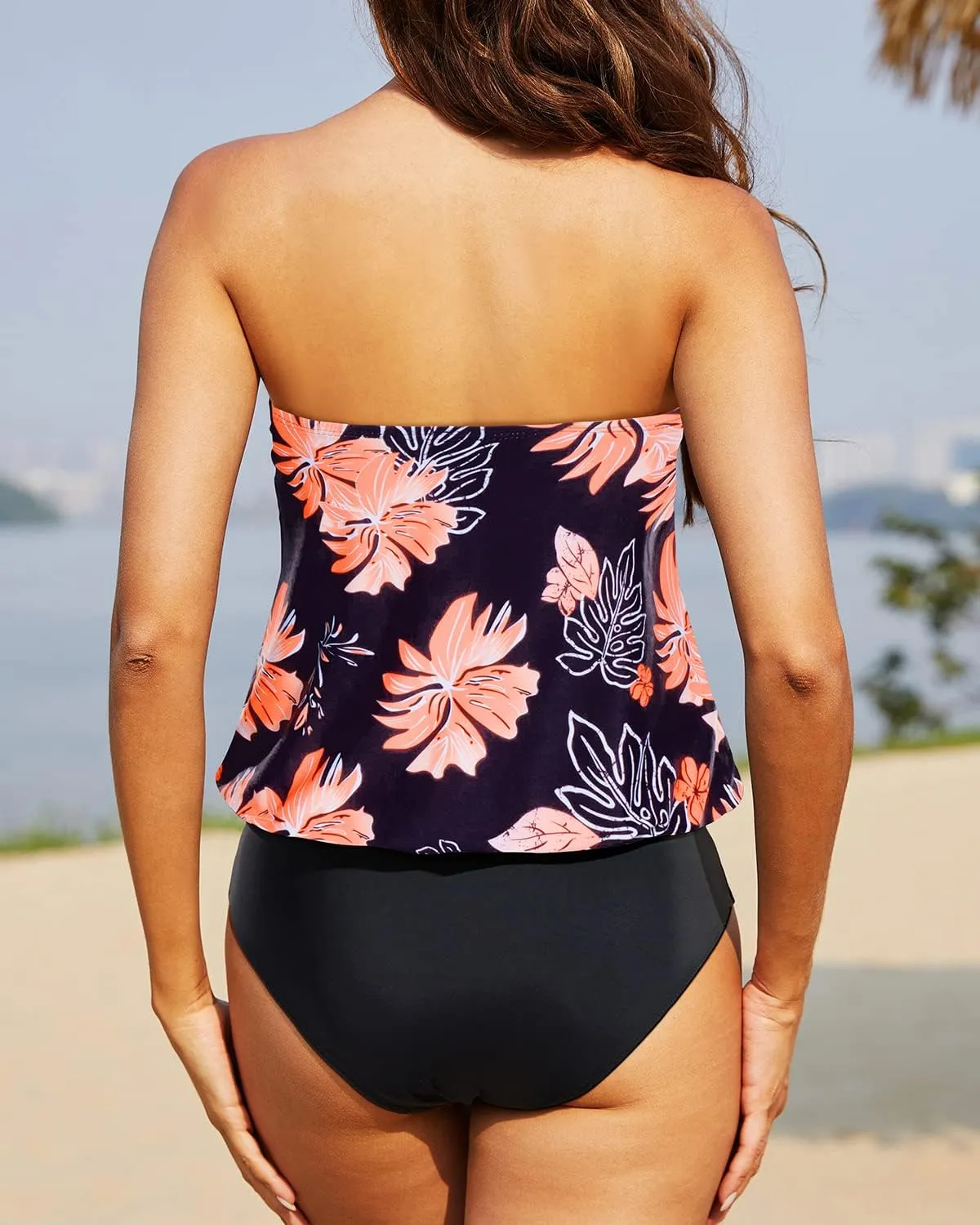 Daci Womens Front Cross One Piece Swimsuits Keyhole Tummy Control Ruched Bathing Suits Swimwear