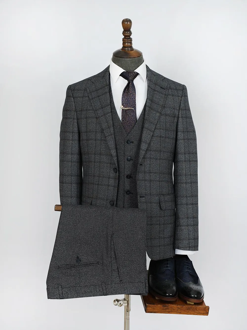 Darius Black Set Blazer Linen Suit