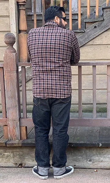 Don Muerto Long Sleeve Chevelle Shirt in Brown & Black Flannel