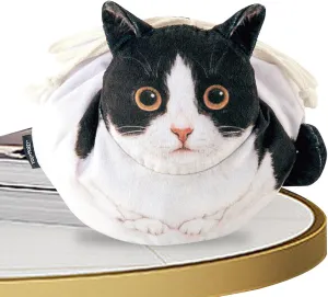 Drawstring Makeup Bag - 6.3 Inches Cat Makeup Bag | Cat Shaped Cosmetic Pouch | Cosmetic Pouch Bag Travel Makeup Organizer | Lay Flat Makeup Bag For Cat Lovers