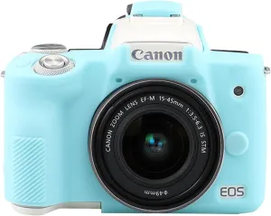 Easy Hood Camera Case for Canon EOS M50/M50 Mark II Digital Camera, Anti-Scratch Soft Silicone Case Cover Housing Protective Cover Protector Camera Body Skin Case (Blue)