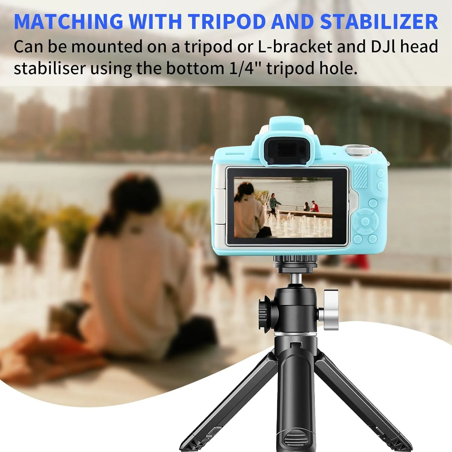 Easy Hood Camera Case for Canon EOS M50/M50 Mark II Digital Camera, Anti-Scratch Soft Silicone Case Cover Housing Protective Cover Protector Camera Body Skin Case (Blue)