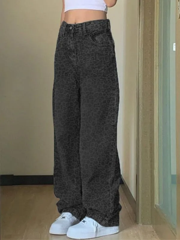 EMMIOL Wide Leg Jeans for Women - Low Waist Baggy Loose Boyfriends Denim Pants - Y2K 90S Style