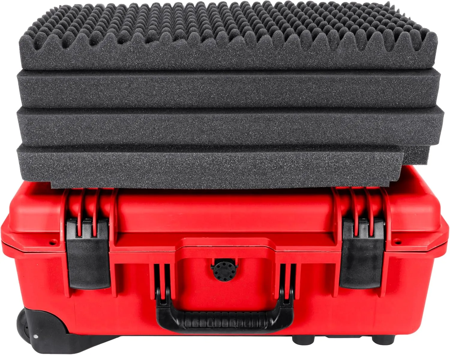 Eylar 22 Inch Intact Premium Series Hard Rolling Carry-On Travel Case, Lightweight and Durable Design with Foam (Red)