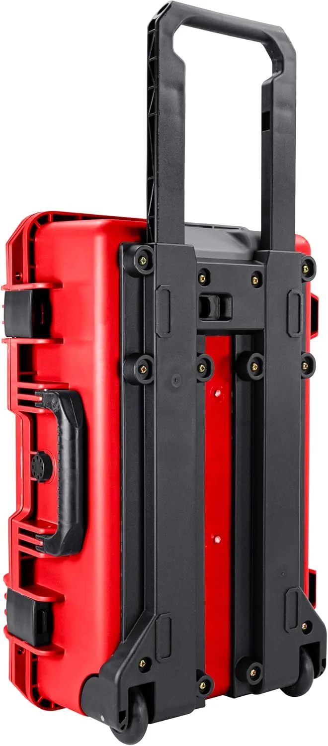 Eylar 22 Inch Intact Premium Series Hard Rolling Carry-On Travel Case, Lightweight and Durable Design with Foam (Red)
