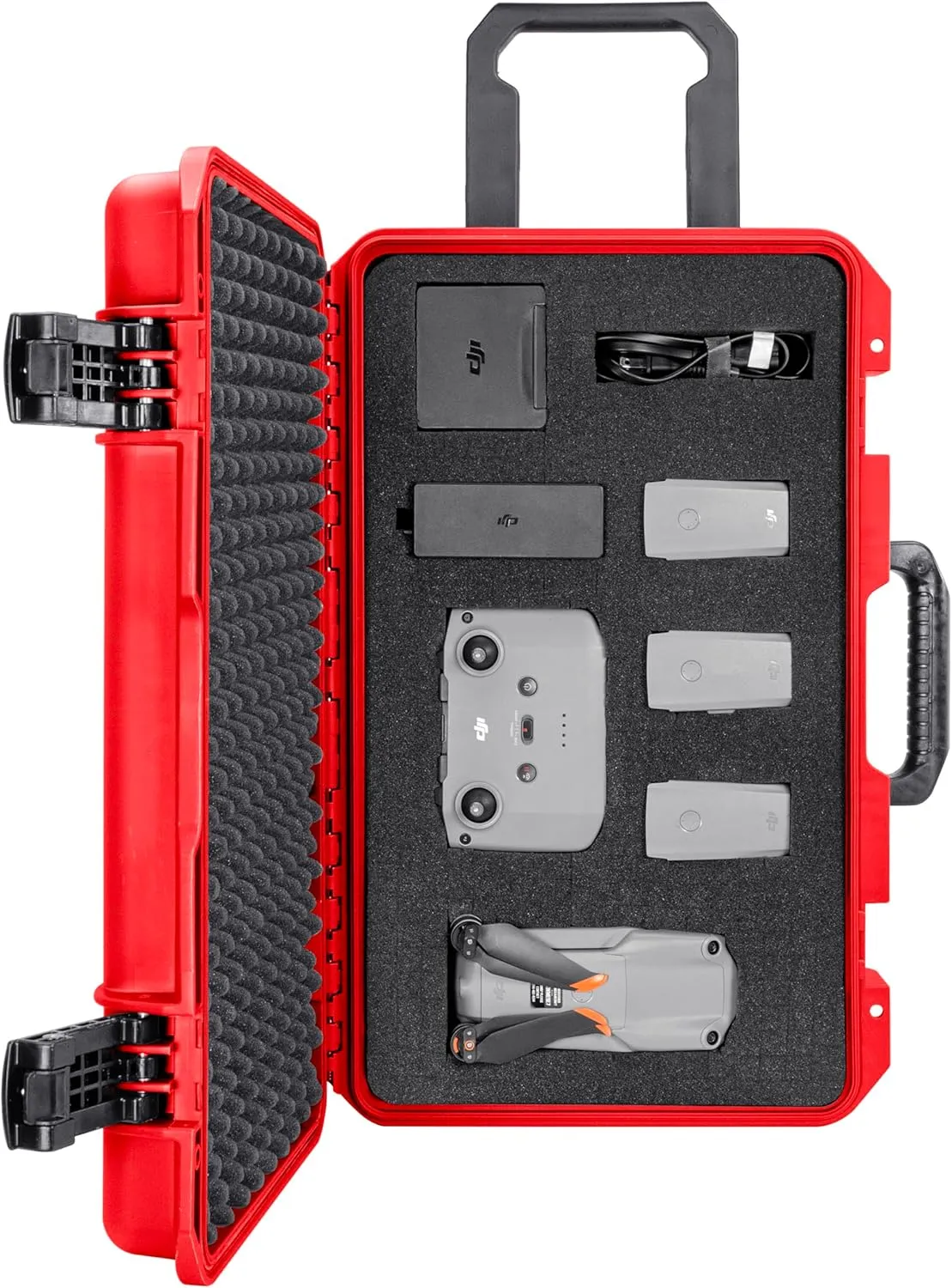 Eylar 22 Inch Intact Premium Series Hard Rolling Carry-On Travel Case, Lightweight and Durable Design with Foam (Red)