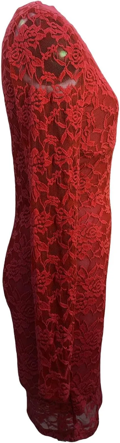 Fashion Plus Size Lace Dress Chiffon Wrap V Neck Bodycon Pencil Dresses Women Cocktail Party Guest Mini Dress Clubwear