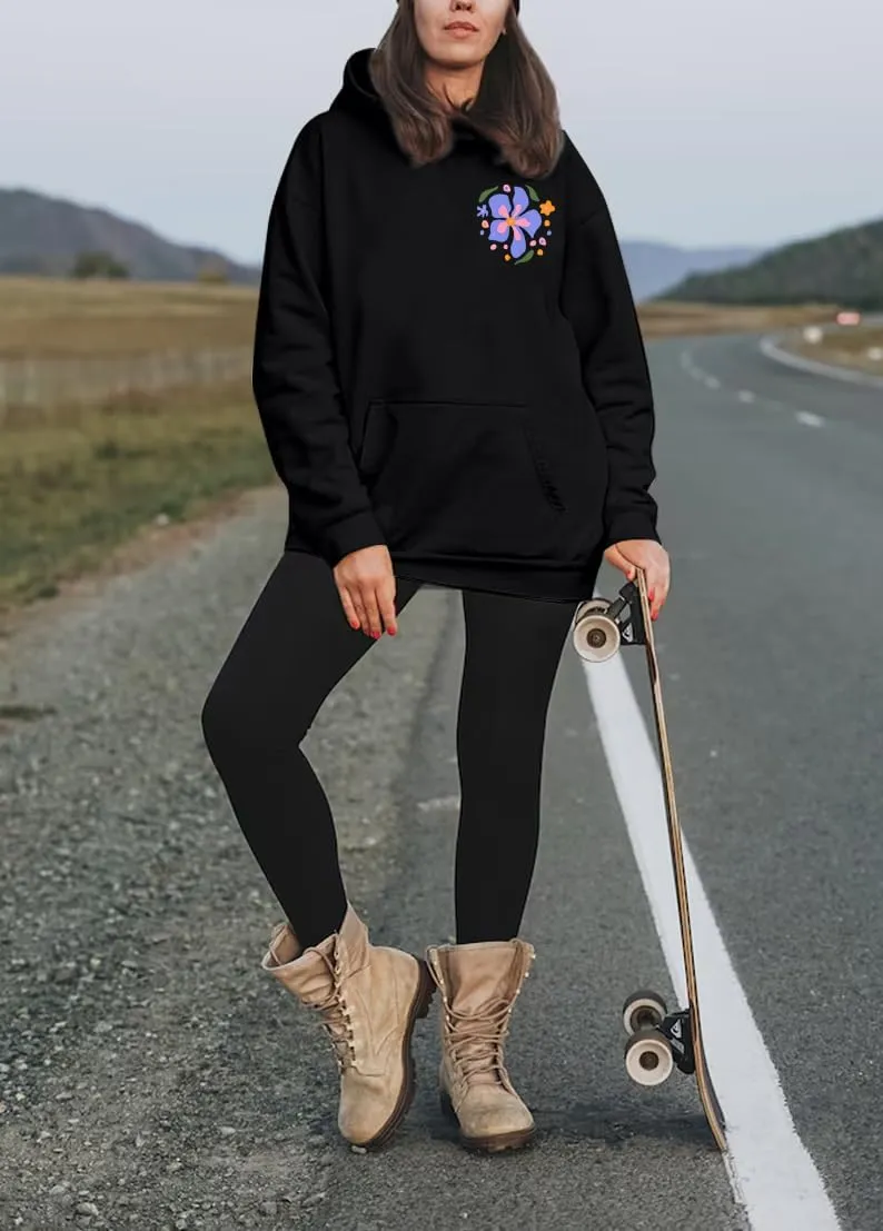 FAYALEQ You Are Enough Hoodie For Women Graphic Long Sleeve Sweatshirts Oversized Inspirational Pullover Top