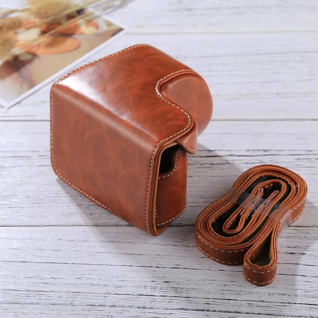 Full Body Camera PU Leather Case Bag with Strap for Sony A5100 / A5000 / NEX-3N