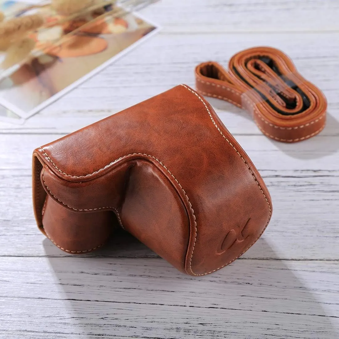 Full Body Camera PU Leather Case Bag with Strap for Sony A5100 / A5000 / NEX-3N