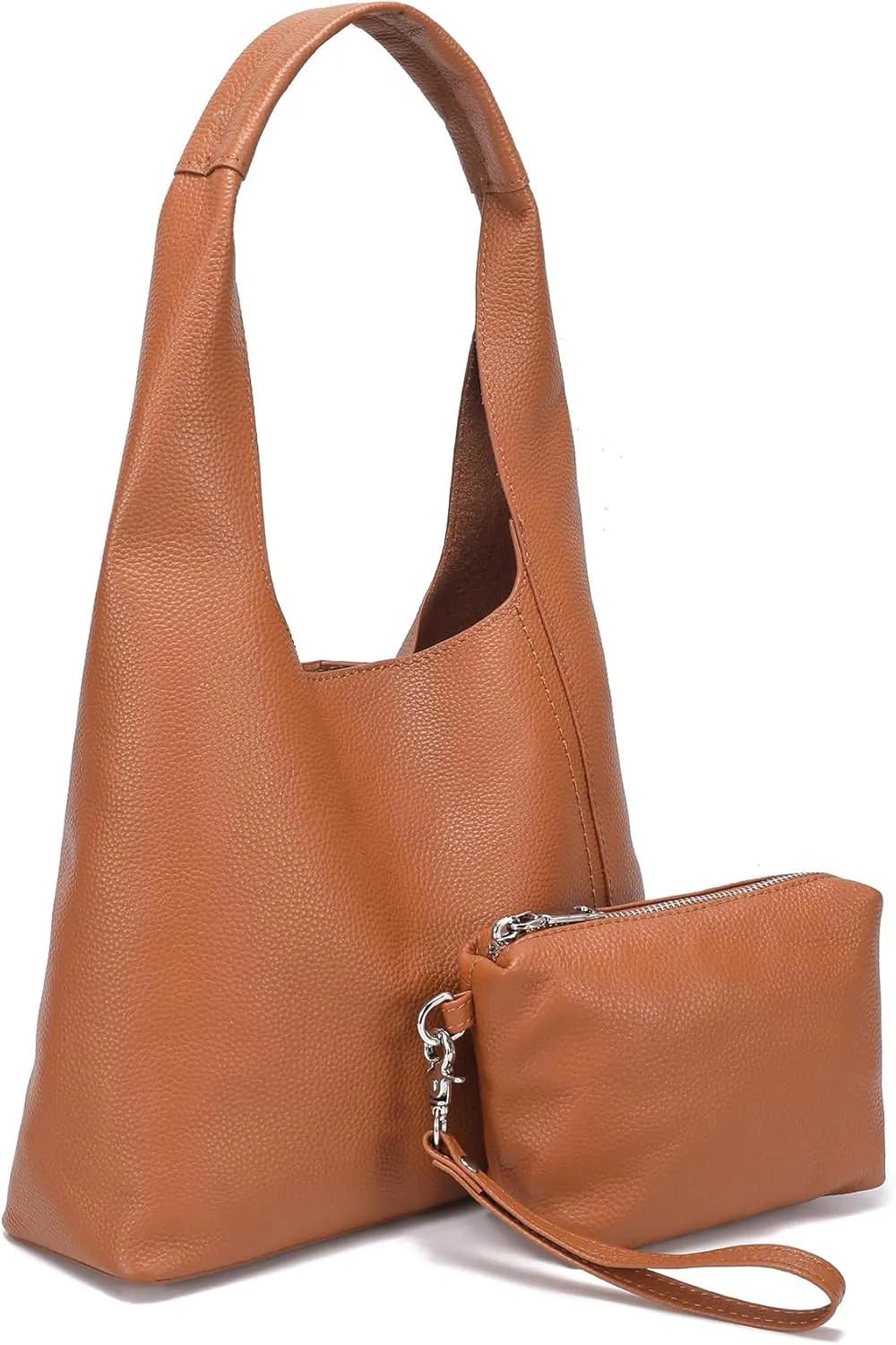 Genuine Leather Hobo Tote Bag for Women