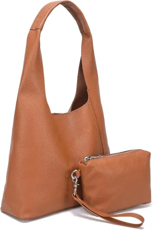 Genuine Leather Hobo Tote Bag for Women