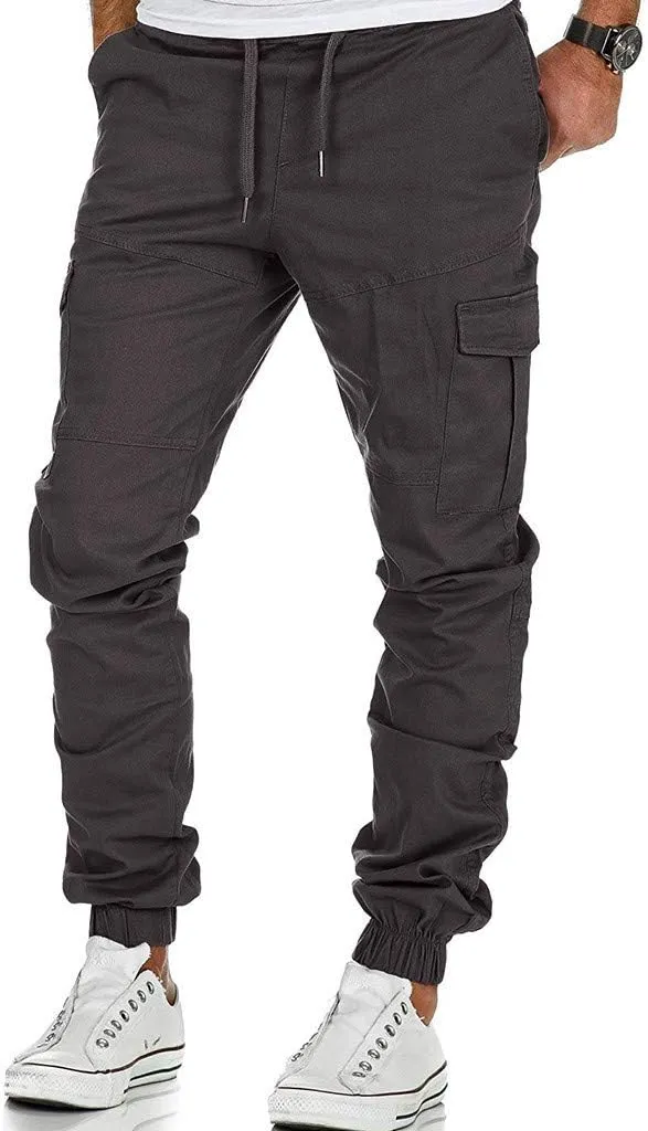 GIERIDUC Men's Techwear Pants Mens Trousers Casual Pants Expandable Waist Corduroy Regular Fit Pants Lightweight Joggers Men