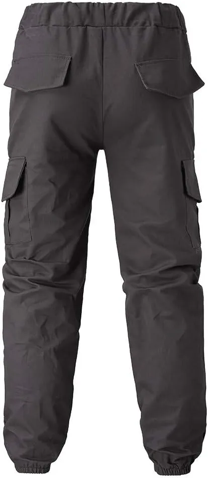 GIERIDUC Men's Techwear Pants Mens Trousers Casual Pants Expandable Waist Corduroy Regular Fit Pants Lightweight Joggers Men