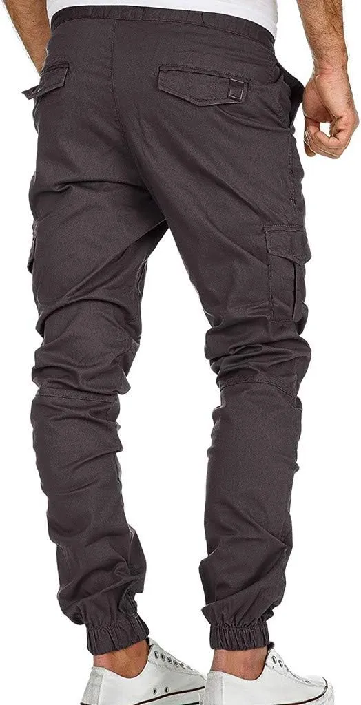GIERIDUC Men's Techwear Pants Mens Trousers Casual Pants Expandable Waist Corduroy Regular Fit Pants Lightweight Joggers Men