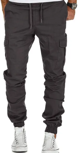 GIERIDUC Men's Techwear Pants Mens Trousers Casual Pants Expandable Waist Corduroy Regular Fit Pants Lightweight Joggers Men