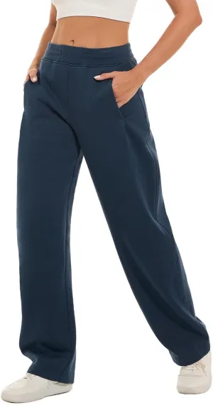 HOdo 32"/34" Inseam Womens Tall Sweatpants Fleece Joggers for Women Wide Leg Pants with Pockets for Workout
