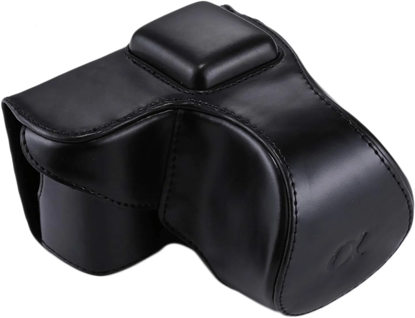 HONGYAN Camera Bags Full Body Camera PU Leather Case Bag with Strap for Sony NEX 5N / 5R / 5T (16-50mm / 18-55mm Lens) Camera case (Color : Black)