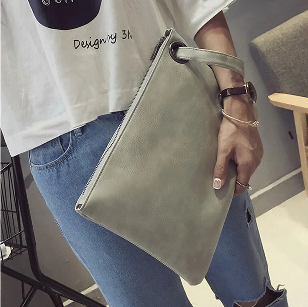 Hycurey Oversized Clutch Bag Purse and Handbag Womens Large PU Leather Evening Wristlet Handbags