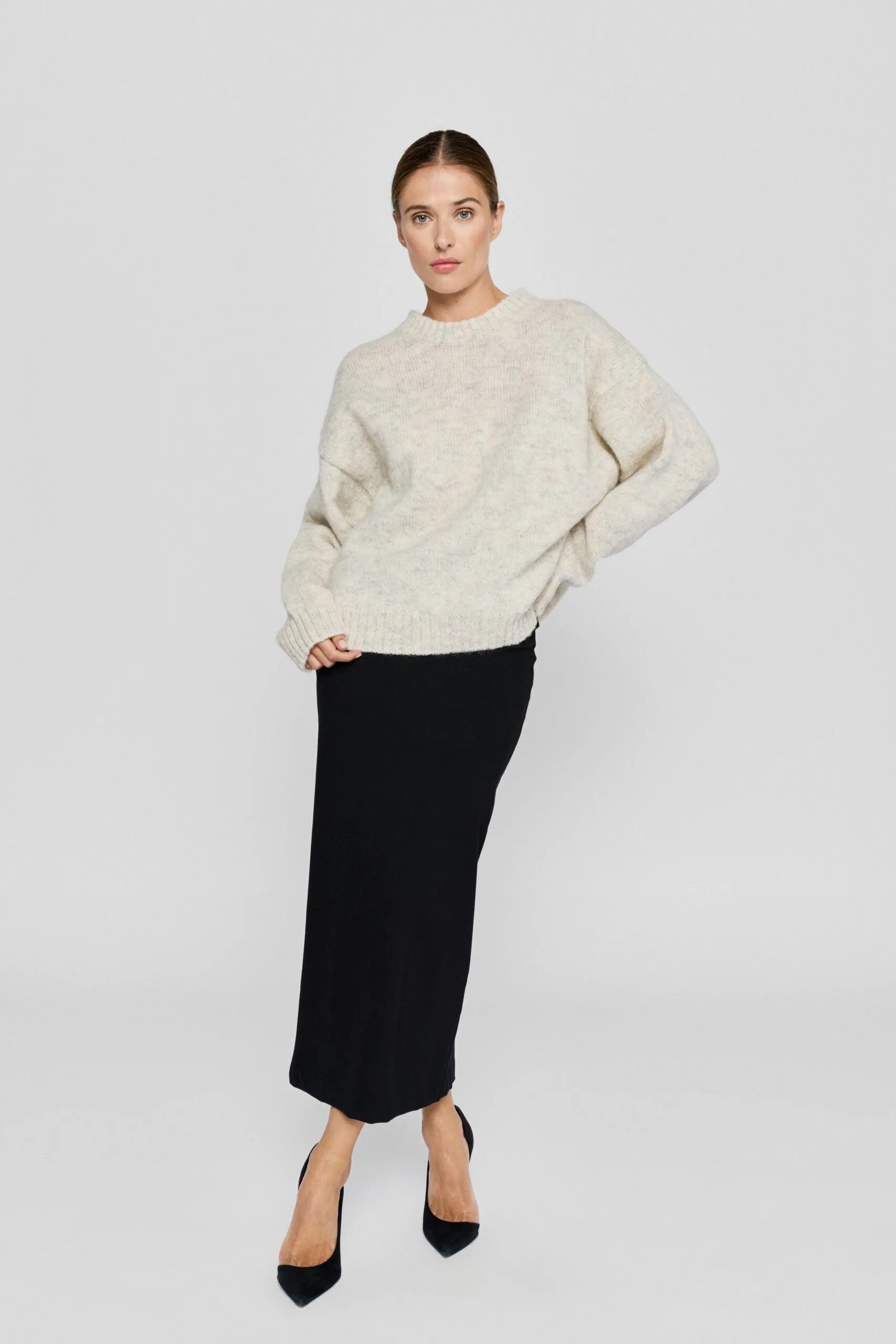Ire Knitted Sweater - Sand Melange