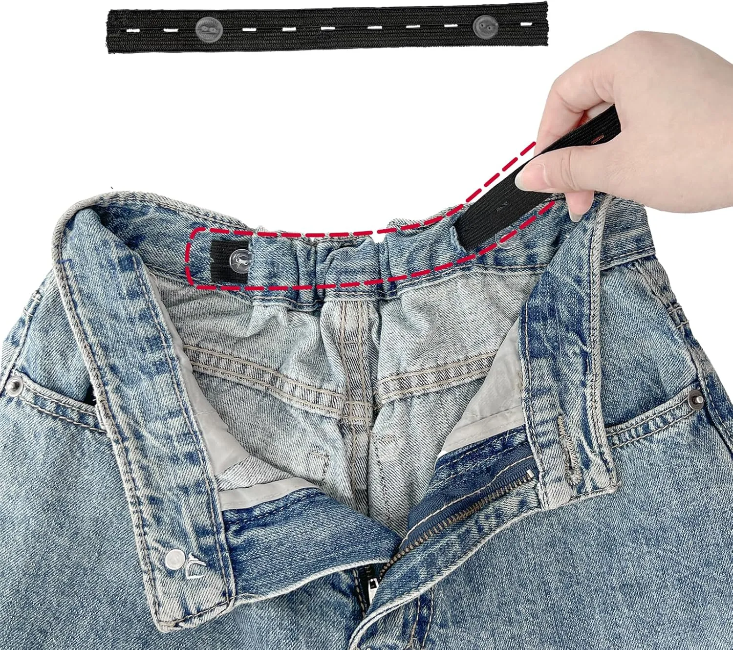 Jeans Button Tightener Pants Adjuster Waist Tightener for Pants Women Men and Children,Waist Clip Pack of 6