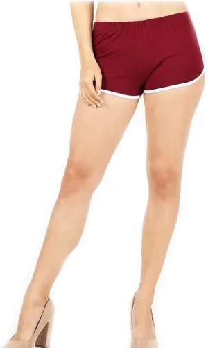 JJJ Women's Cotton Hot Pants Booty Shorts, Low-Rise/High Waist Leggings - Made in USA