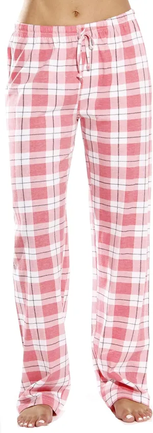 Just Love 100% Cotton Jersey Women Plaid Pajama Pants Sleepwear