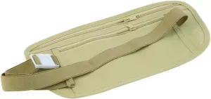 Kovek Travel Money Belt, Travel Wallet, Passport Holder, Hidden Travel Wallet, Blocking Travel Pouch to Protect Cash, Credit Cards and Travel Documents (Beige)