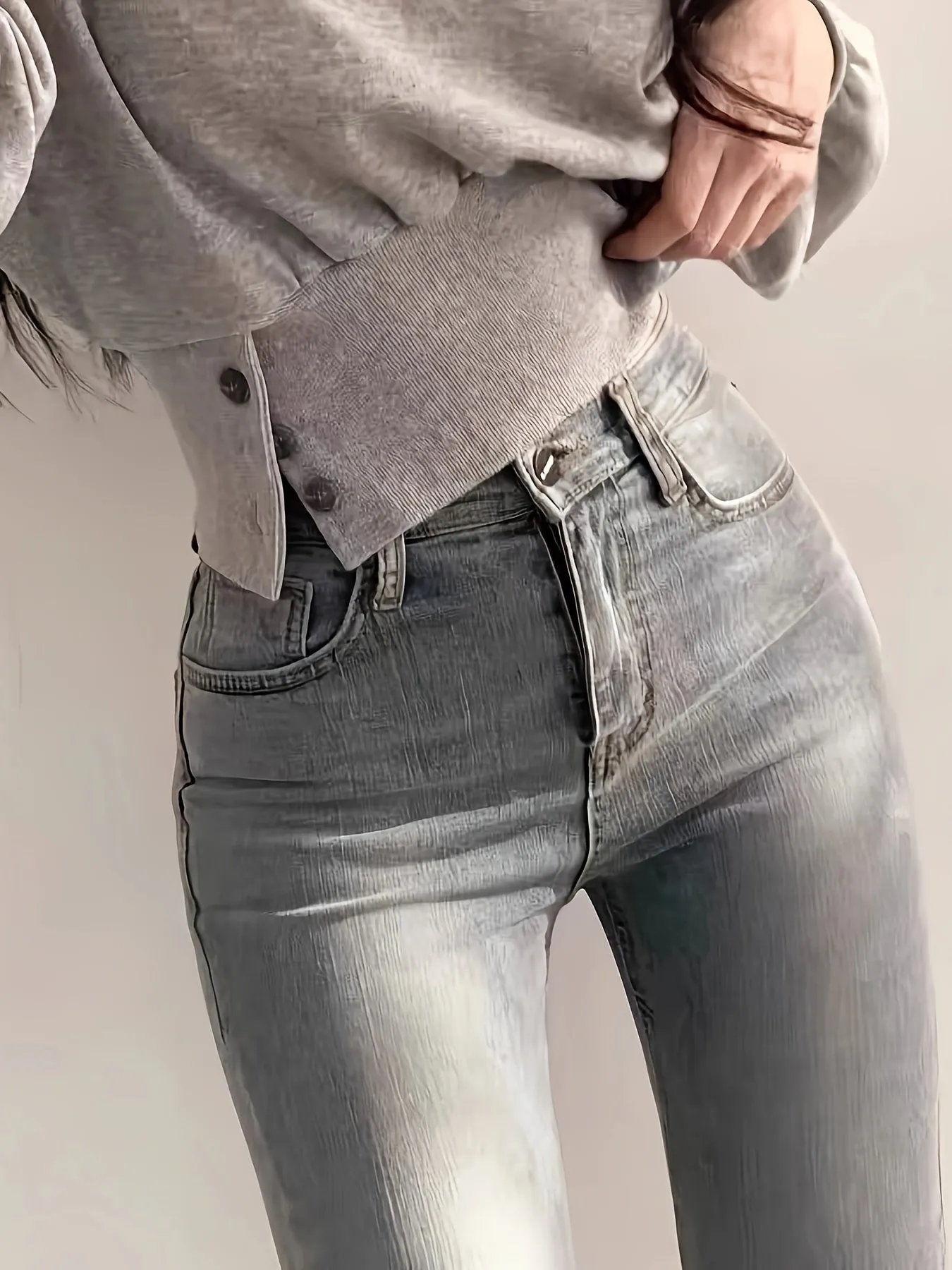 Long Sleeve Elegant Plain Color Crew Neck T-shirt, Women's Loose Top for Spring & Fall Clothing