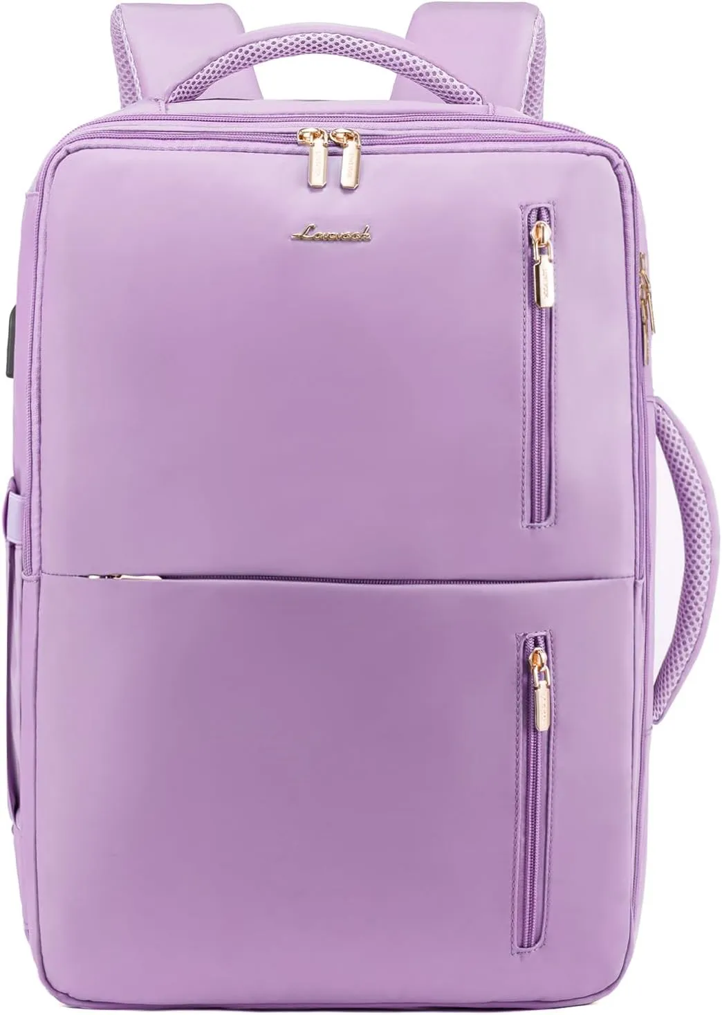 LOVEVOOK 40L Travel Backpack With 3 Packing Cubes Expandable Large Laptop Backpack Women Waterproof Backpack Waterproof Daypack Travel Bag TSA Fit 17inch Laptop Luggage With USB Charging Port