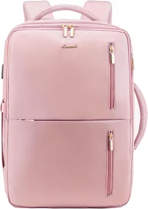 LOVEVOOK 40L Travel Backpack With 3 Packing Cubes Expandable Large Laptop Backpack Women Waterproof Backpack Waterproof Daypack Travel Bag TSA Fit 17inch Laptop Luggage With USB Charging Port
