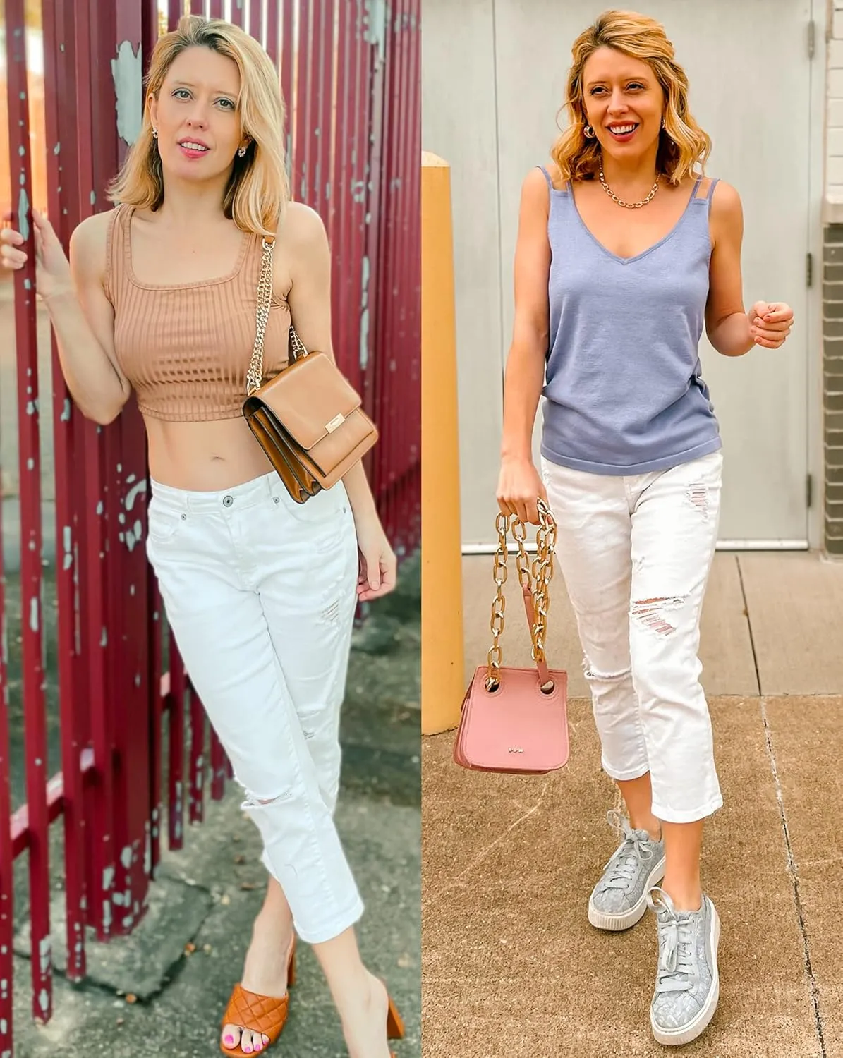 luvamia Capri Jeans for Women Stretch High Waisted Distressed Denim Capris Ripped Skinny Cropped Pants