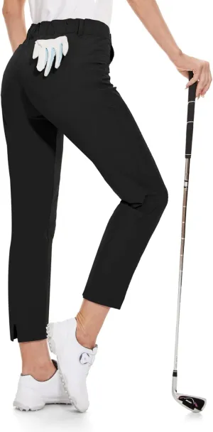 M MOTEEPI Womens Golf Pants Lightweight Stretchy Work Hiking Pants with Pockets Slim Fit Golf Apparel