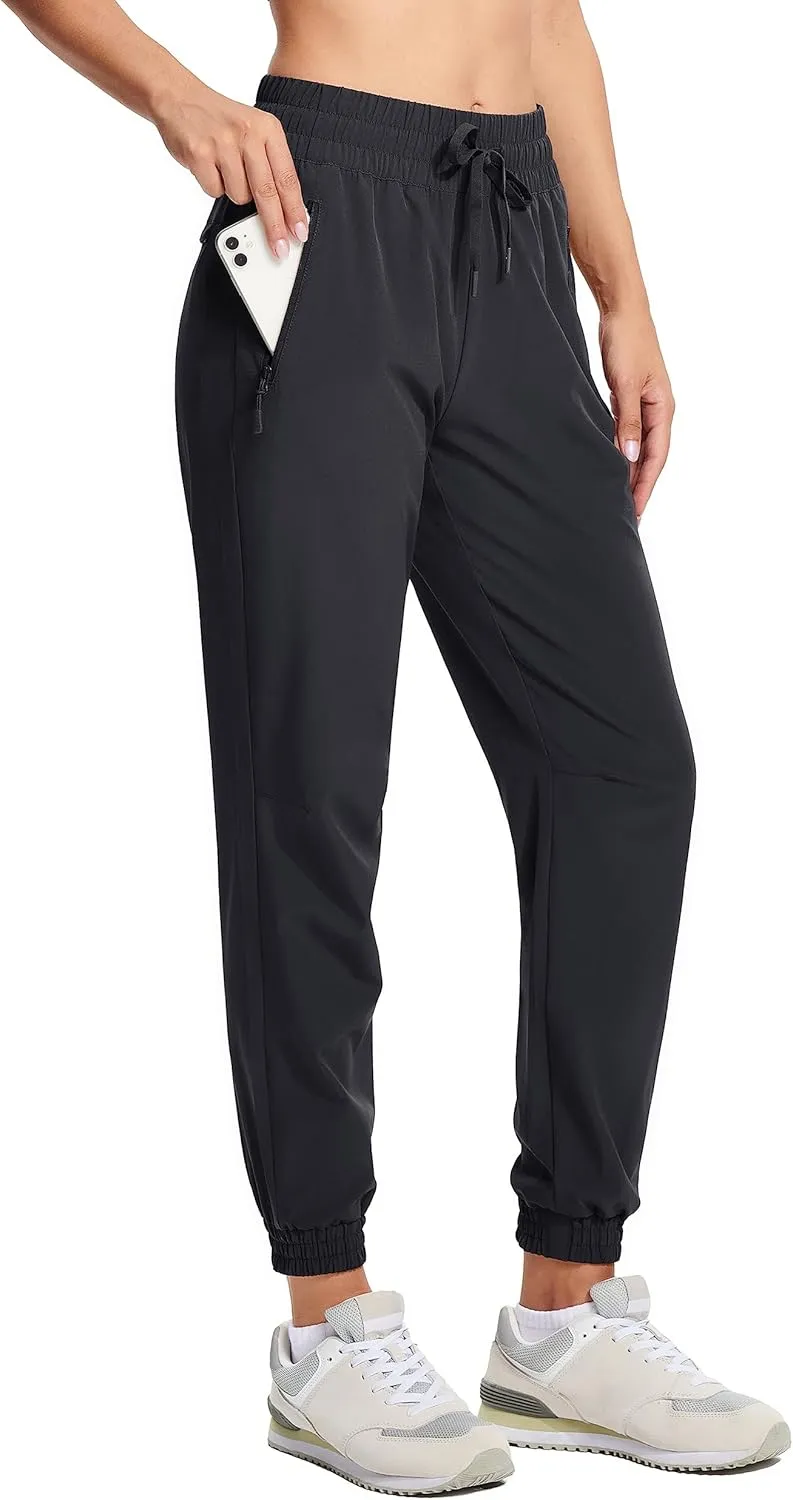 MAGCOMSEN Women's Hiking Pants Lightweight Quick Dry Athletic Running Joggers with Pockets Outdoor Travel Sweatpants
