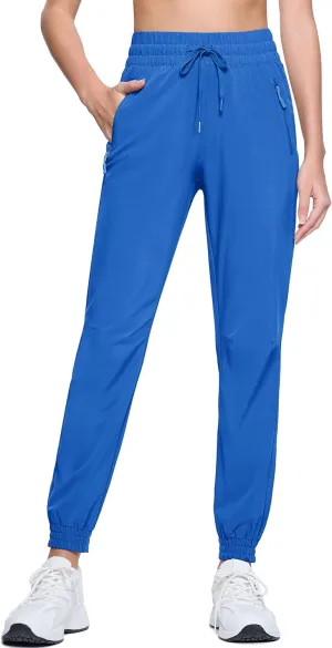MAGCOMSEN Women's Hiking Pants Lightweight Quick Dry Athletic Running Joggers with Pockets Outdoor Travel Sweatpants
