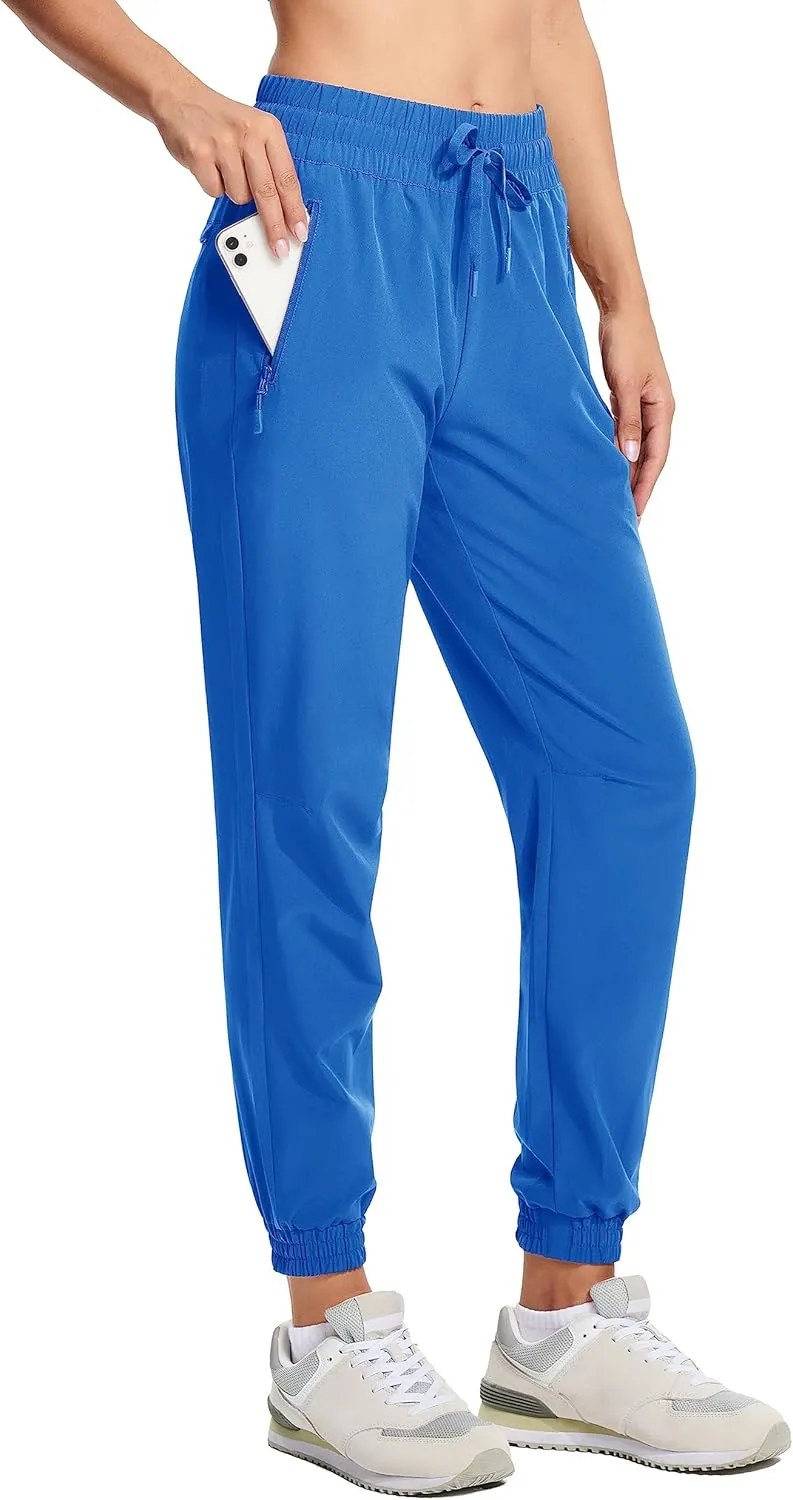 MAGCOMSEN Women's Hiking Pants Lightweight Quick Dry Athletic Running Joggers with Pockets Outdoor Travel Sweatpants