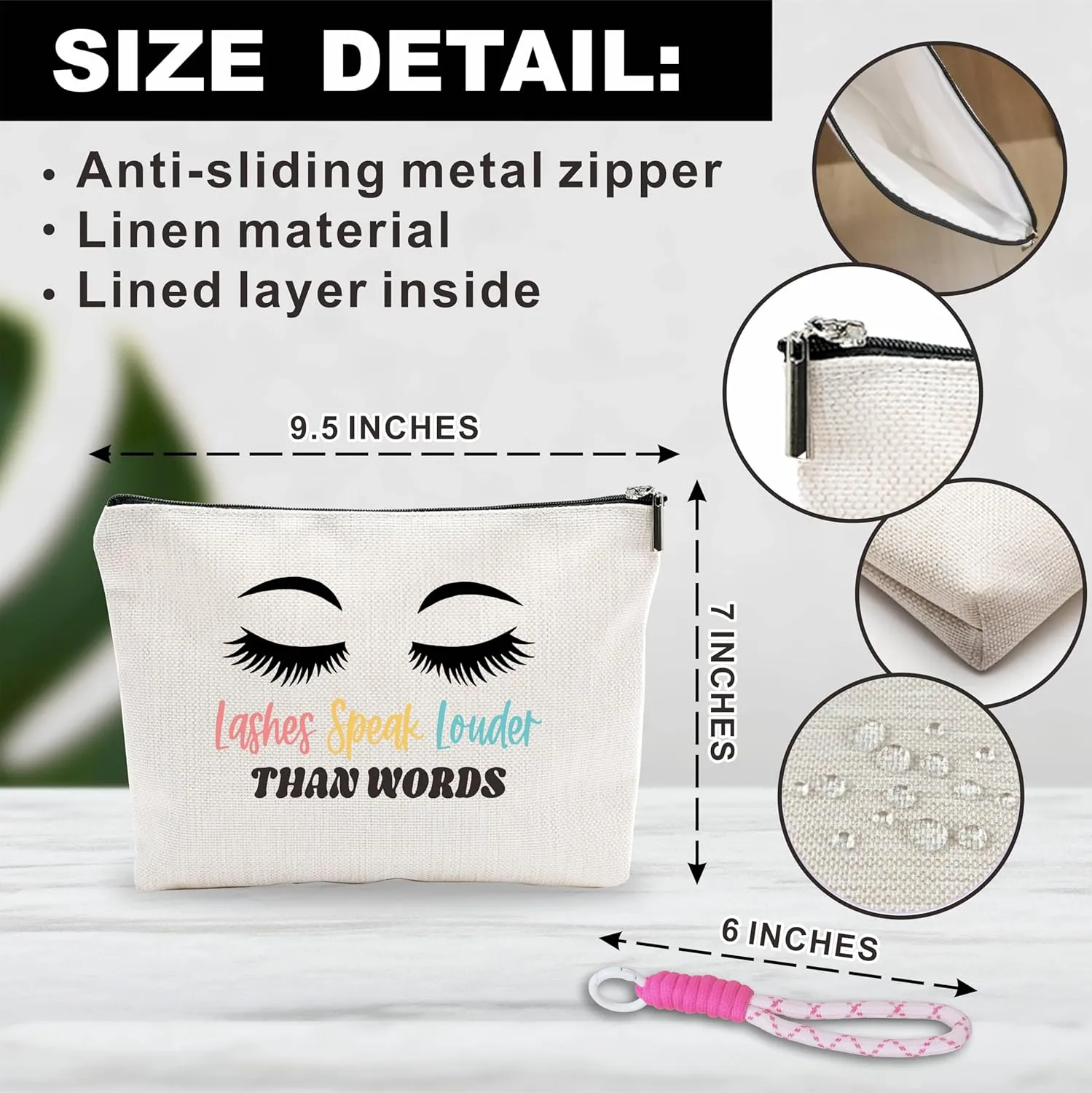 Make up Bag For Women,Small Cosmetic Bag With Pink Hand Strap,Travel Toiletry Bag,Eye Makeup Storage Bag,Stuff Bag,Gift For Friends Girls Teen,Makeup Bag Organizer Accessories-A25