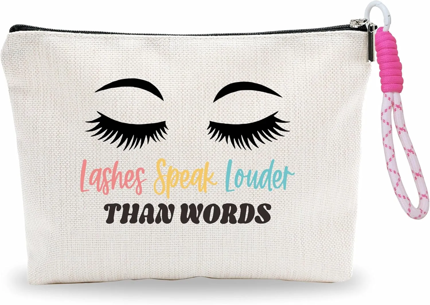 Make up Bag For Women,Small Cosmetic Bag With Pink Hand Strap,Travel Toiletry Bag,Eye Makeup Storage Bag,Stuff Bag,Gift For Friends Girls Teen,Makeup Bag Organizer Accessories-A25