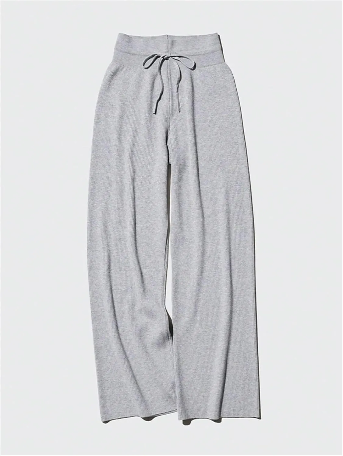 MakeMeChic Women's Tie Elastic High Waisted Wide Leg Pant Sweatpants Y2K Palazzo Baggy Pants