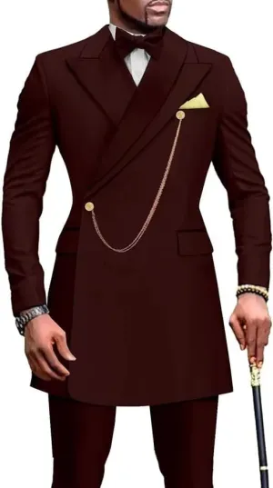 Men African Suit Set 2 Pieces Wedding Formal Clothing Slim Fit Ankara Blazer Jacket and Dashiki Pants Outfits Suit Outwear