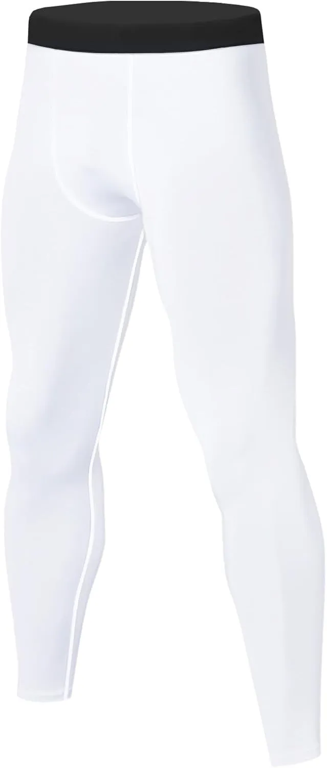Mens Compression Pants Athletic Running Leggings Workout Tights Quick Dry Base Layer Basketball Sports Underpants